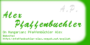 alex pfaffenbuchler business card